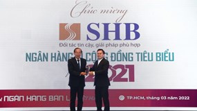 SHB tiếp tục thắng lớn trong lễ trao giải Ngân hàng Việt Nam tiêu biểu 2021