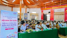 Sữa học đường Quảng Nam: Học sinh miền núi được uống sữa miễn phí