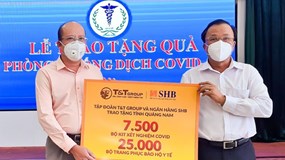 SHB và T&T Group tiếp tục ủng hộ hàng ngàn KIT xét nghiệm, tiếp sức cho Quảng Nam chống dịch