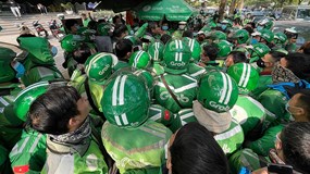 Tài xế GrabBike đình công