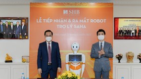 Nâng cao trải nghiệm khách hàng, SHB đưa Robot thông minh vào phục vụ giao dịch