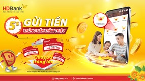 5 giây gửi tiết kiệm online, có ngay cơ hội trúng thưởng lớn