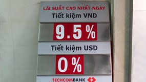 Lãi suất huy động một số ngân hàng vẫn trên 9,5%