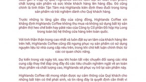 Highlands Coffee có sử dụng sản phẩm của Công ty Cổ phần Đồ hộp Hạ Long không?