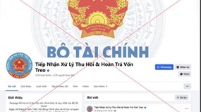 Bộ Tài chính cảnh báo giả mạo trang facebook