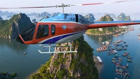 Tour đi trực thăng ngắm vịnh Hạ Long được bảo hiểm lên đến 30 triệu USD