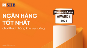 SHB là “Ngân hàng Tốt nhất cho Khách hàng Khu vực công” năm 2025 tại Việt Nam