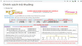 Cảnh báo RF3WORLD có dấu hiệu kinh doanh đa cấp trái phép