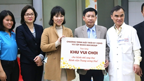 MIKGroup trao tặng “Khu vui chơi” cho bệnh nhi ung thư tại bệnh viện TW Huế