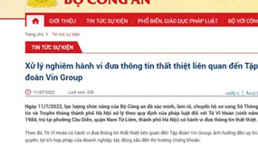 Xử lý đối tượng đưa tin thất thiệt về Tập đoàn Vingroup