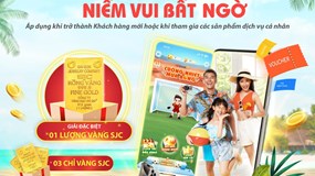 HDBank thưởng vàng SJC cho khách hàng sử dụng dịch vụ