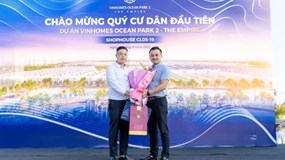 Vinhomes Ocean Park 2 – The Empire bàn giao căn shophouse đầu tiên tới tay khách hàng