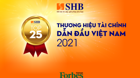 SHB được vinh danh trong Top 25 thương hiệu tài chính dẫn đầu Việt Nam