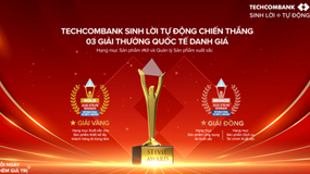 Sản phẩm Techcombank sinh lời tự động giành giải vàng Stevie Awards