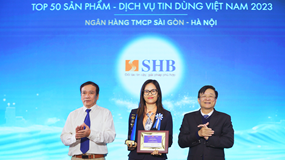Thẻ tín dụng SHB VISA Platinum được vinh danh Top 50 sản phẩm dịch vụ tin dùng Việt Nam 2023