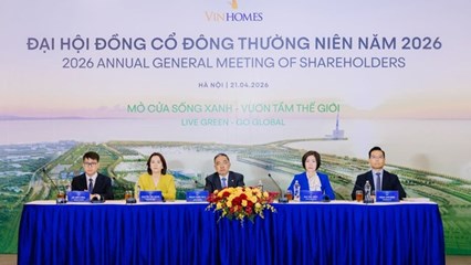 Vinhomes đặt mục tiêu lợi nhuận sau thuế 60.000 tỷ đồng năm 2026