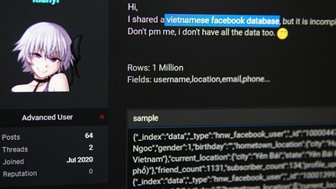 Một triệu tài khoản Facebook Việt bị tung lên diễn đàn hacker
