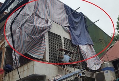 Tại phường Cửa Đông (Hoàn Kiếm, Hà Nội): Vi phạm trật tự xây dựng trên công trình biệt thự hạng I