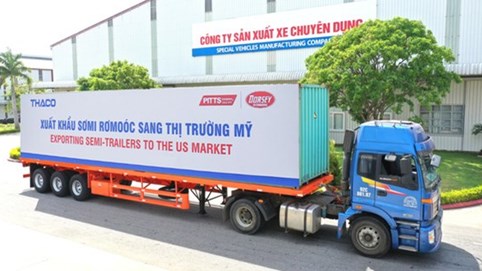Thaco đẩy mạnh xuất khẩu sơmi rơmoóc sang thị trường Mỹ