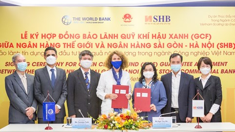 SHB và World Bank ký hợp đồng bảo lãnh Quỹ Khí hậu Xanh (GCF)