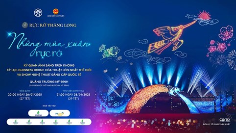 Petrovietnam và PVcomBank đồng hành cùng thành phố Hà Nội tổ chức trình diễn ánh sáng nghệ thuật “Rực rỡ Thăng Long”