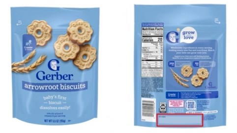 Nestlé thu hồi khẩn cấp bánh ăn dặm Gerber Arrowroot do nguy cơ lẫn dị vật