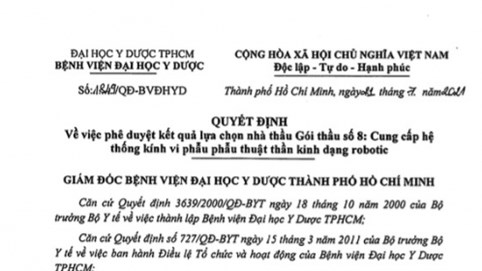 Điểm các gói thầu y tế của Công ty Cổ phần Armephaco