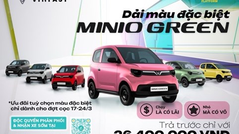 Bài toán siêu lời “không có lần 2” cho tài xế: Trả trước hơn 26 triệu có ngay Minio Green