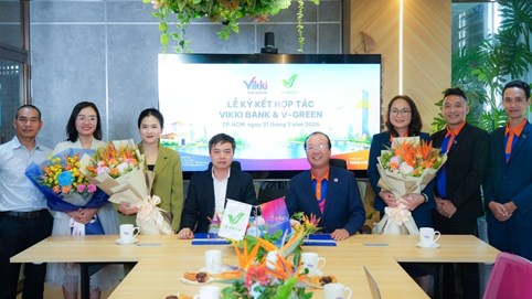 V-Green và Ngân hàng số Vikki phát triển hạ tầng trạm sạc, tủ đổi pin xe điện