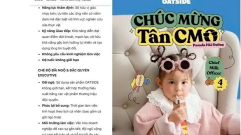 Thương hiệu sữa Oatside Việt Nam gây tranh cãi với chiêu tuyển dụng “CMO”