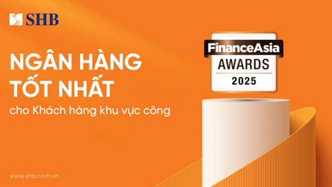 SHB là “Ngân hàng Tốt nhất cho Khách hàng Khu vực công” năm 2025 tại Việt Nam