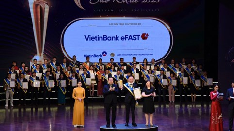 Ngân hàng số cho doanh nghiệp của VietinBank được vinh danh Sao Khuê 2023