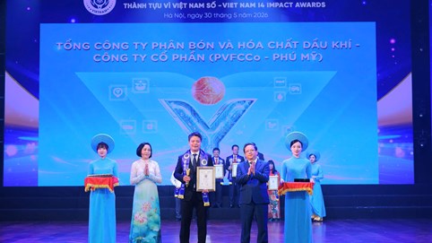 Bứt phá từ nền tảng sản xuất:  PVFCCo lập "cú đúp" tại  VIET NAM I4 IMPACT AWARDS 2026