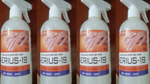 Thu hồi toàn quốc dung dịch rửa tay Aerius-19 không đảm bảo chất lượng