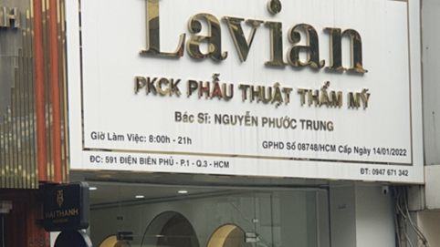 Cơ sở Thẩm mỹ viện Lavian bị đình chỉ vì hoạt động quá chuyên môn cho phép