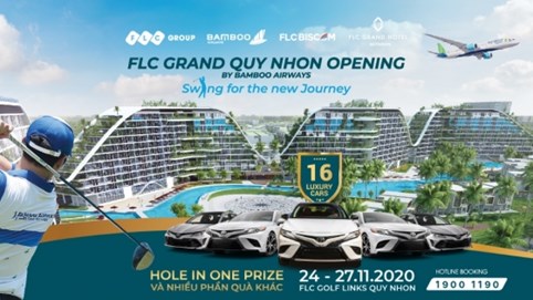 16 xe sang chờ đón golfer trong giải đấu mừng khánh thành khách sạn FLCGrand Hotel Quy Nhon