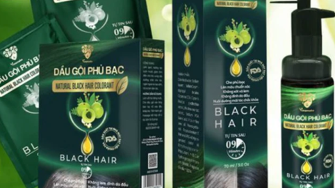 Thu hồi toàn quốc dầu gội phủ bạc Vinamake do bị xác định là hàng giả