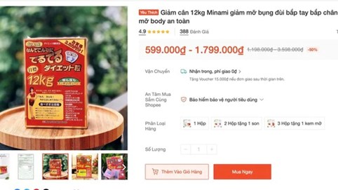 Cục An toàn thực phẩm yêu cầu Shopee gỡ ngay thực phẩm giảm cân không phép