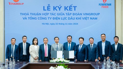 Tập đoàn Vingroup và Tổng Công ty Điện lực Dầu khí Việt Nam hợp tác phát triển hạ tầng năng lượng xanh