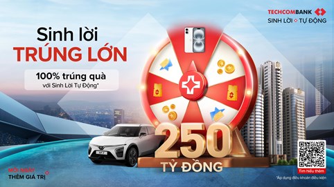 “Sinh lời trúng lớn” từ Techcombank: “Ai cũng có quà” và cơ hội sở hữu vé Concert Anh trai vượt ngàn chông gai