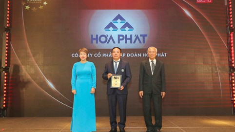 Hòa Phát vào Top 50 Công ty kinh doanh hiệu quả nhất Việt Nam năm thứ 13 liên tiếp