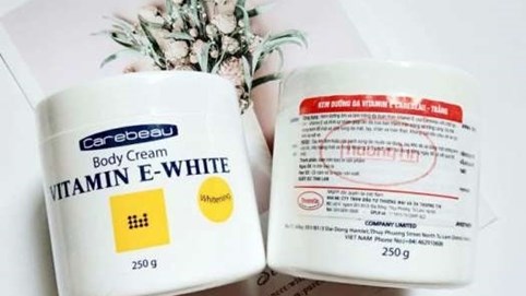 Không đảm bảo chất lượng, Kem dưỡng da Vitamin E Carebeau – Trắng bị thu hồi toàn quốc