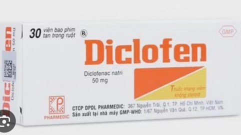 Thu hồi trên toàn quốc đối với thuốc Diclofen do không đạt tiêu chuẩn chất lượng