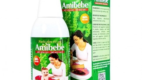 Thu hồi và tiêu hủy toàn quốc nước tắm gội trẻ em Amibebe Pro vì sai phạm thành phần