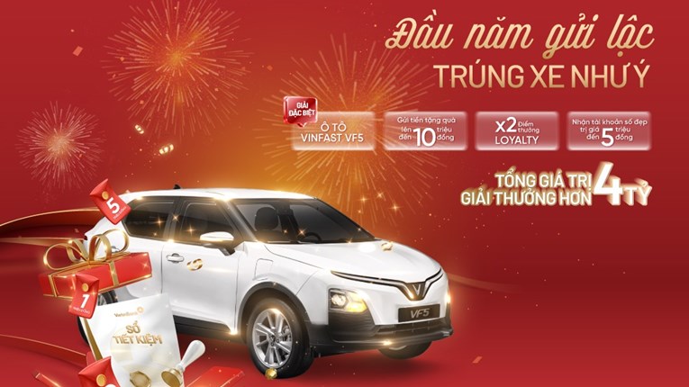 Trúng ô tô điện VinFast VF5 khi gửi tiết kiệm đầu năm 2026 tại VietinBank