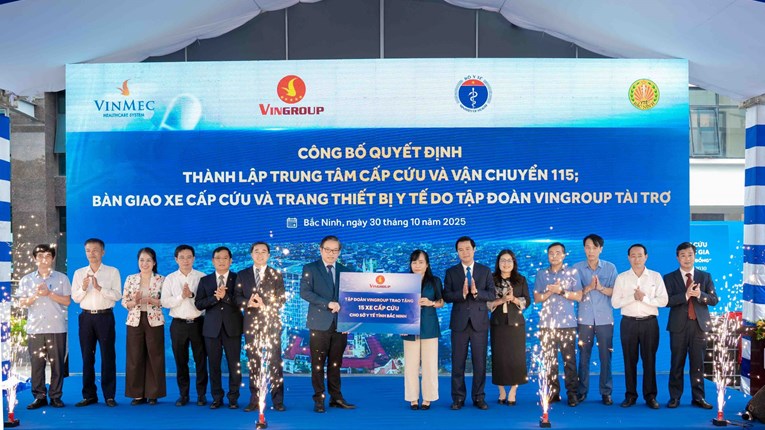 Vingroup hỗ trợ Bắc Ninh xây dựng hệ thống cấp cứu ngoại viện hiện đại, sẵn sàng ứng cứu trong “thời gian vàng”