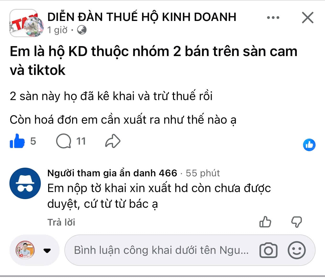 Nhiều người b&aacute;n h&agrave;ng online thắc về việc xuất ho&aacute; đơn khi b&aacute;n h&agrave;ng mặc d&ugrave; đ&atilde; được s&agrave;n TMĐT khấu trừ, nộp thuế thay.&nbsp;