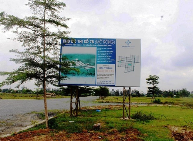 Dự &aacute;n Khu đ&ocirc; thị 7B mở rộng của C&ocirc;ng ty CP B&aacute;ch Đạt An tại thị x&atilde; Điện B&agrave;n. Ảnh: Đại Đo&agrave;n Kết