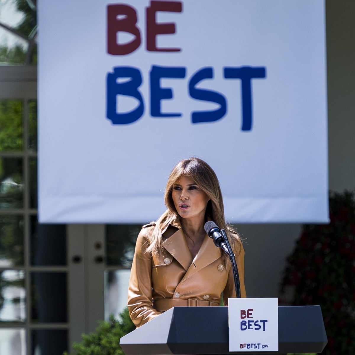 Đệ nhất Melania Trump v&agrave; dự &aacute;n Be Best. Ảnh: UPI &nbsp;