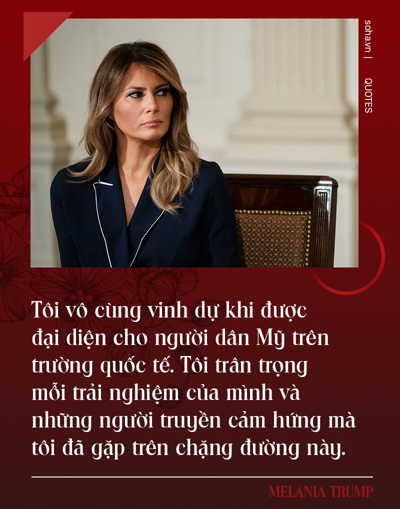 Kh&ocirc;ng lời n&agrave;o c&oacute; thể diễn tả hết l&ograve;ng biết ơn s&acirc;u sắc của t&ocirc;i khi được phụng sự c&aacute;c bạn tr&ecirc;n cương vị Đệ nhất Phu nh&acirc;n Mỹ. &nbsp;